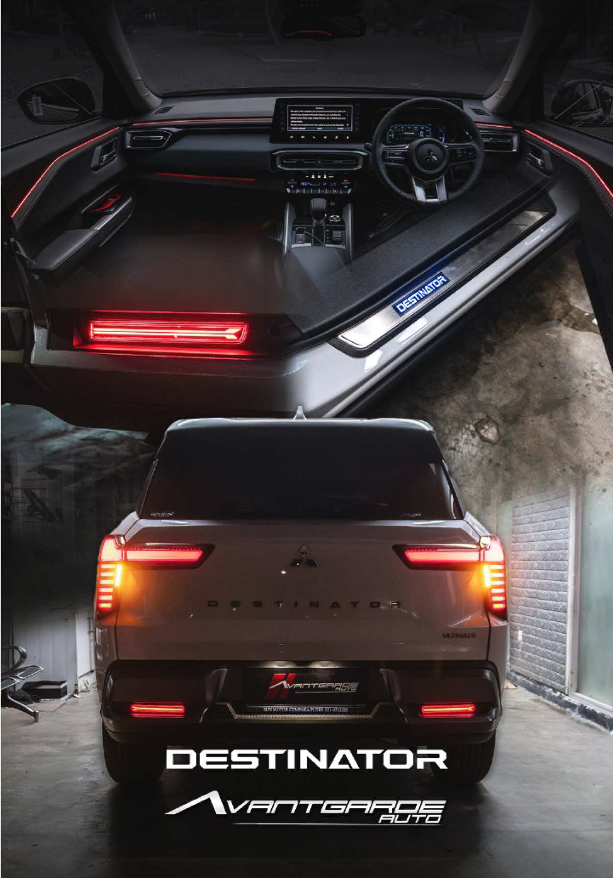 White #Destinator equipped with Premium Ambient Light Rear LED Bumper Reflectors (sequential sein and position light) LED Sillplate  #AGdestinator #destinatorultimate #mitsubishidestinator #destinator2025 