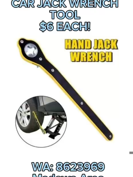 Car Jack Wrench Tool - INSTOCK! $6 Each! Get a grip! Car Jack Wrench Tool - sturdy, reliable, and essential for tire changes and car maintenance 🚗🔧 FREE DELIVERY NATIONWIDE for purchases of $30 and above from us. Message us at +673 8623969 to get yours now! ✉#bruneifyp #fypbrunei #bruneitiktok #brunei #FYP #fyp #Brunei
