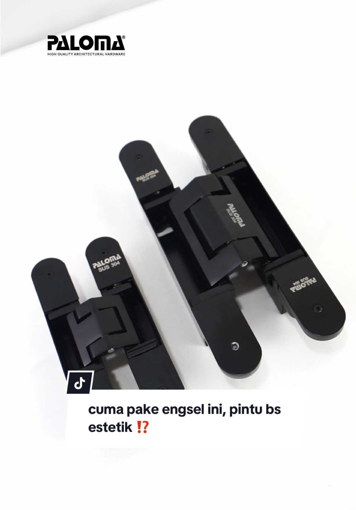 ternyata engsel ini bisa bikin pintu makin estetik loh 😱 cek keranjang kuning sekarang yaa #paloma #palomahardware #engsel #hinge #engseltanam 