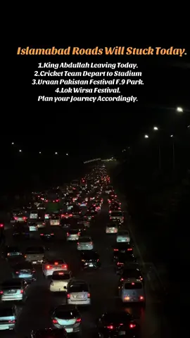 Islamabad Roads Will Stuck Today. #islamabad #roadsblocked #trafficjam #foryou #viral 