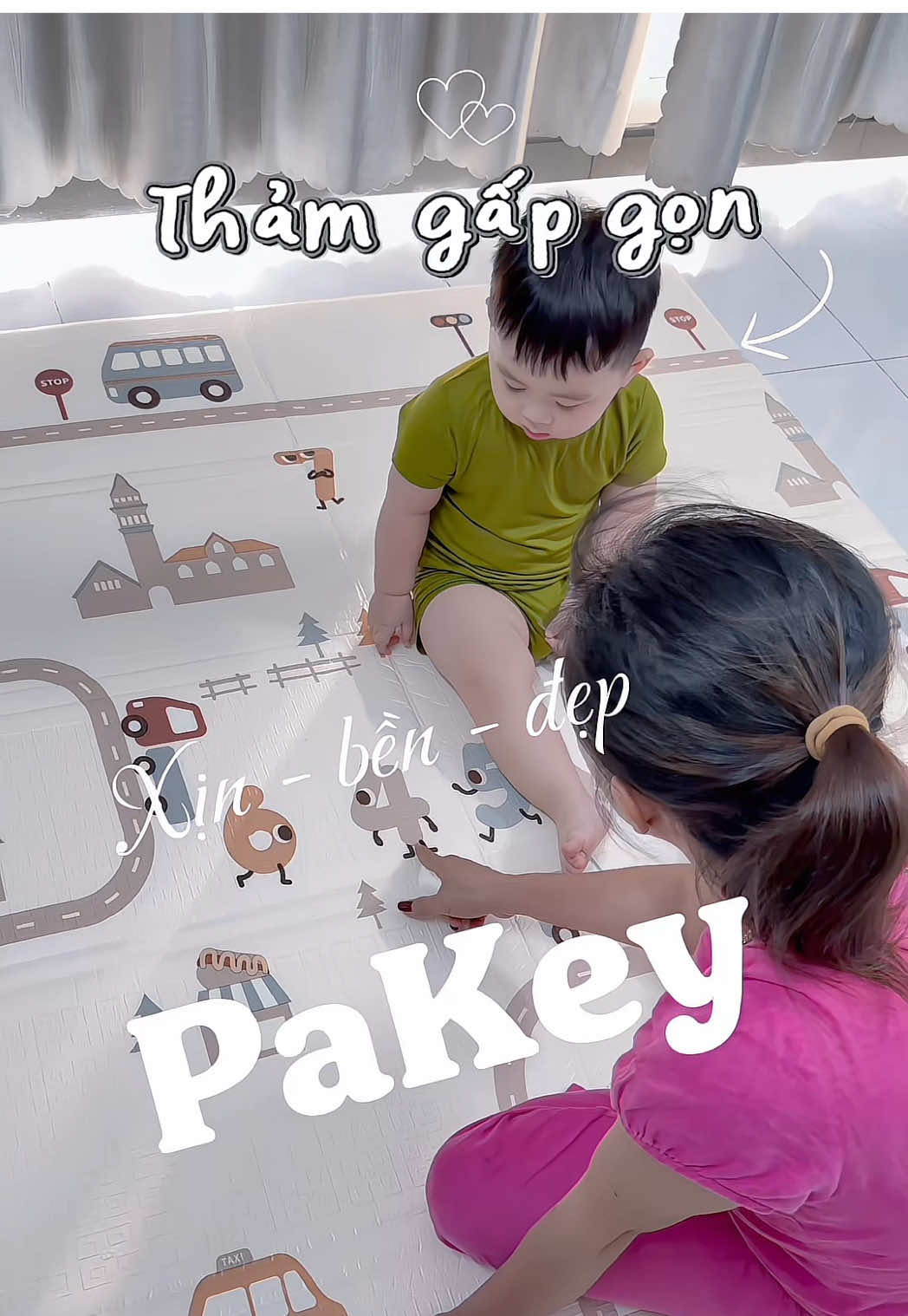 Thảm gấp gọn cho bé, vừa sạch vừa an toàn vừa tiện nữa nè #viral #pakey #thamgapgon #thamgapgonpakey #embedangyeu 