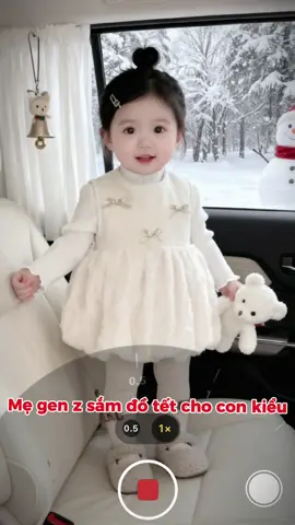 Mẹ gen z sắm đồ tết cho con kiểu #CapCut #quanaotreem #thoitrang #moingaymotoutfit #vayxinh 