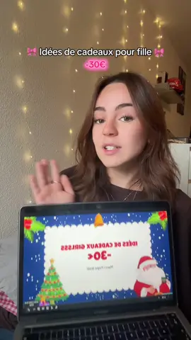 Idées de cadeaux pour fille à -30€ 🎀 #ideecadeau #wishlist #noel #cadeaufemme #cadeaudenoel 