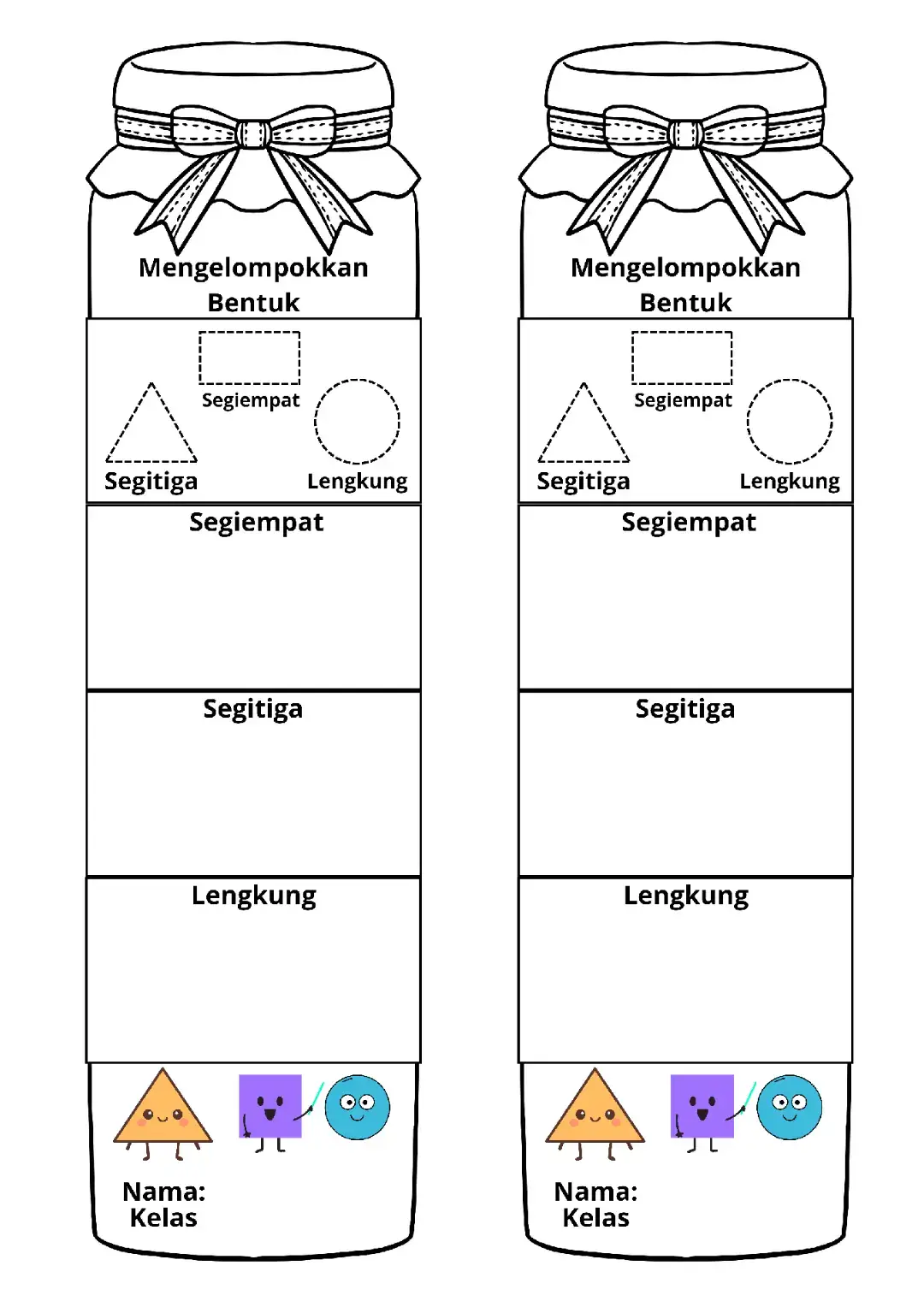 LKPD mengenal bentuk untuk kelas 1 🔺🟦⚪ Anak-anak mewarnai bentuk yang sama, lalu mengelompokkan gambar sesuai bentuk. Belajar jadi lebih mudah dan menyenangkan! #lkpdkelas1 #lkpdmatematika #matematikakelas1 #mengenalbentuk #lkpdbangundatar 