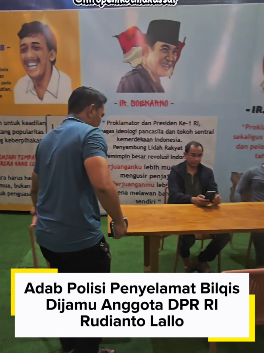 Luar Biasa!! Ada Polisi penyelamat Bilqis di jamu oleh Anggota DPR RI Rudianto Lallo. Mereka yakni Iptu Nasrullah dan Ipda Supriadi Gaffar menunjukkan adab yang sangat baik. Rudianto yang merupakan anggota DPR RI Komisi III Dapil 1 Sulsel memberi apresiasi atas sikap heroiknya dan memberi citra baik terhadap Polri. @Korespondenmakassarreal 