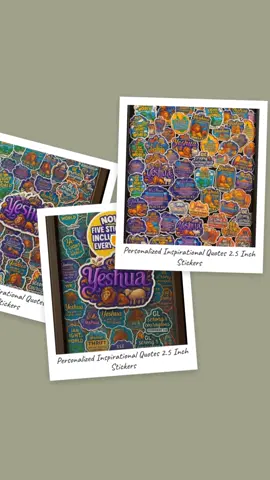 Add a little motivation wherever you go with these 2.5-inch personalized quote stickers. At $2.75 each, they’re the perfect way to keep your vibe strong and your space inspired. - Click the link in our bio to shop now! 🛍️ #InspirationalStickers #PersonalizedQuotes #MotivationVibes #StickerAddict #PositiveVibes