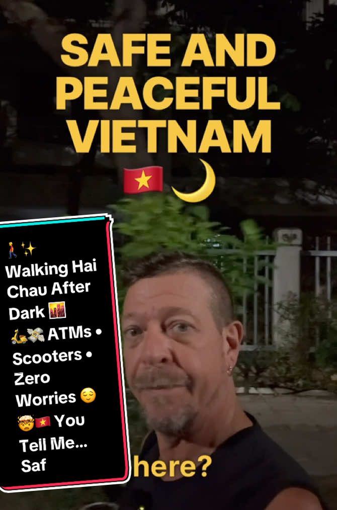 👉 chadvietnamirl.com 🌙🇻🇳 Is Vietnam Really Safe at Night? 🚶‍♂️✨ Walking Hai Chau After Dark 🌆 🛵💸 ATMs • Scooters • Zero Worries 😌 🤯🇻🇳 You Tell Me… Safe or Not? 👉 Get the #1 Da Nang Guide — The Expat Playbook — Make the Move Today! chadvietnamirl.com Strolling through Hai Chau at midnight… alleys quiet, scooters left out untouched, people hitting ATMs with zero fear, street vendors covering their goods with nothing but a tarp and walking home. Vietnam’s safety is different, man… you gotta see it to believe it. 🌙💙🇻🇳 #vietnam #danang #nightwalk #peaceandlove 