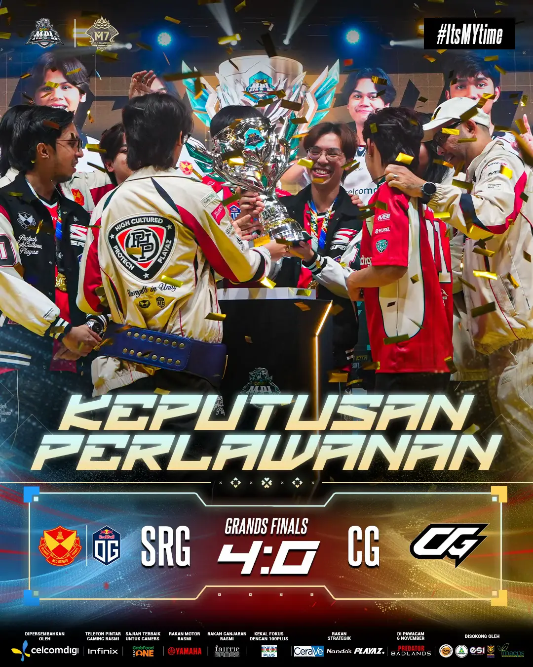 JUARA SAH MILIK SRG.OG Esports selepas menewaskan CG Esports 4-0! #ItsMYtime #MPLMY #MPLMYS16 #MLBB #MobileLegendsBangBang 