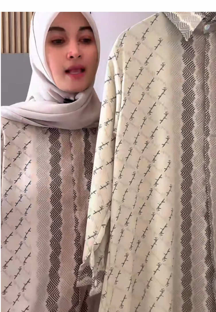 Malika Dress Gamis Kemeja Motif monogram #dres #dreses #drescantik #drespremium #gajiansale 
