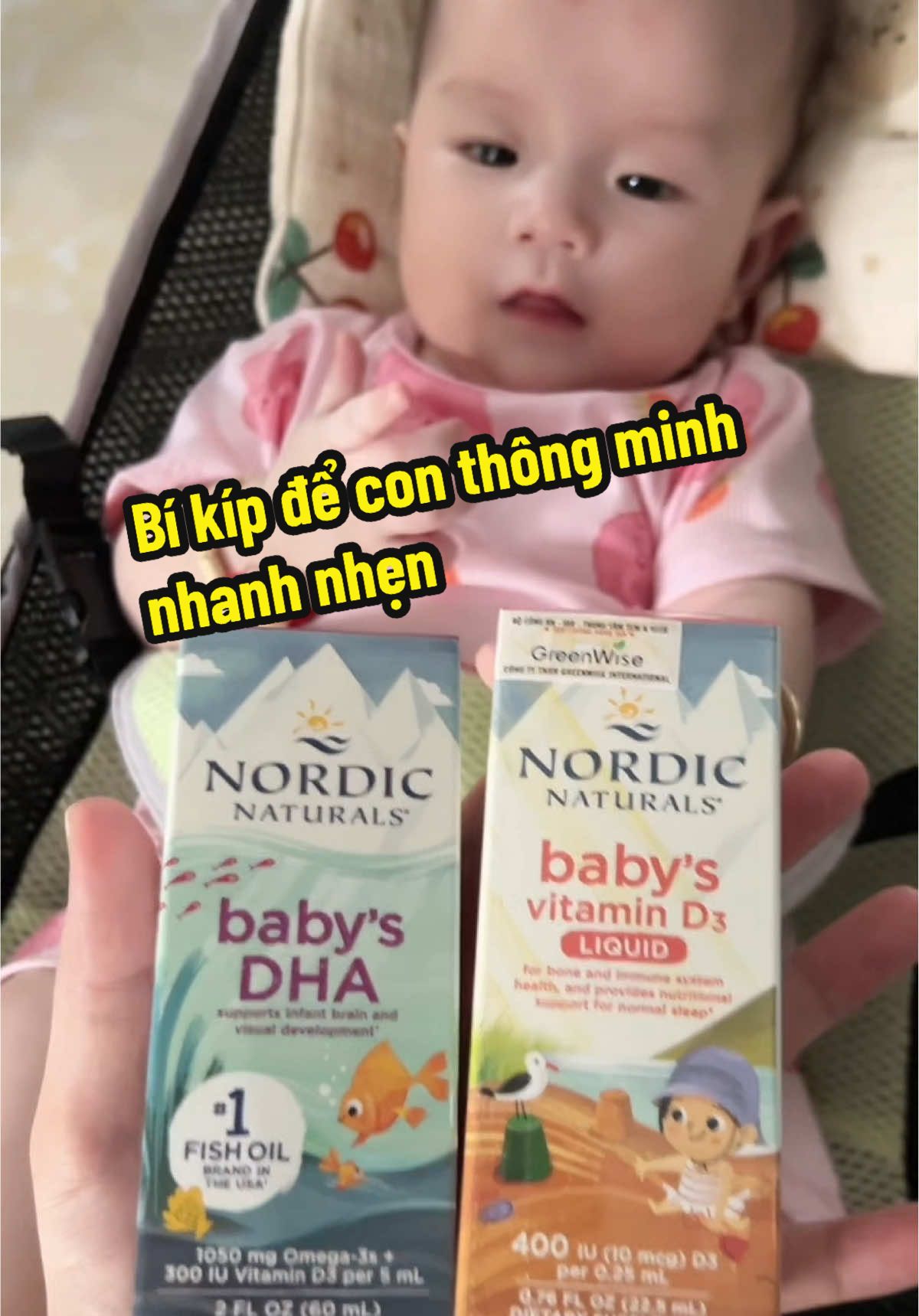 Bổ sung DHA giúp phát triển trí não cho bé #baby #nordicnaturals #dha #sosinh #muataitiktok 