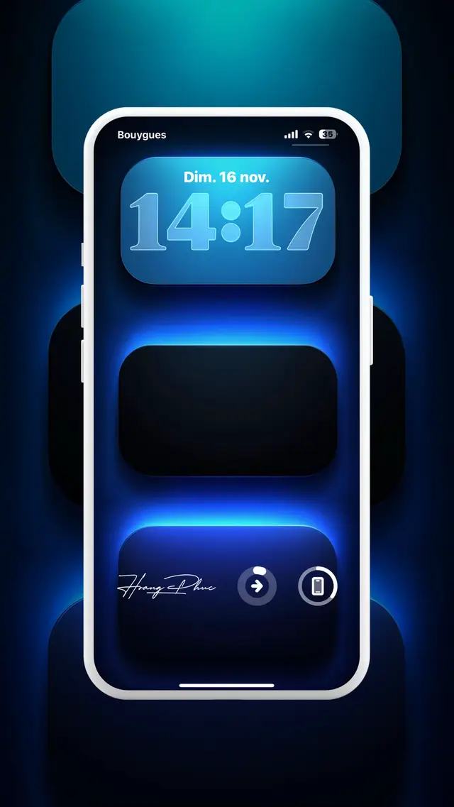 Un fond d’écran futuriste aux reflets bleus intenses. Minimal, moderne et parfaitement équilibré pour un look high-tech. ⚡🔵 #wallpaper #iphone #ios26 #aestheticvibes 