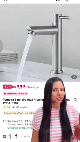 Torneira Banheiro Inox Premium Moderna #torneirabanheiro 