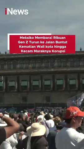 “🔥 Meksiko membara! Ribuan Gen Z turun ke jalan setelah kematian tragis seorang walikota. Mereka menuding maraknya korupsi sebagai akar masalah—dan kini suara anak muda mengguncang negeri itu. Aksi protes berlangsung di berbagai kota, menyerukan keadilan, transparansi, dan reformasi total. Generasi muda Meksiko menunjukkan: mereka tidak akan diam lagi. ✊🔥”.            Source : INews #demomeksiko #genZ #korupsi #onepiece 