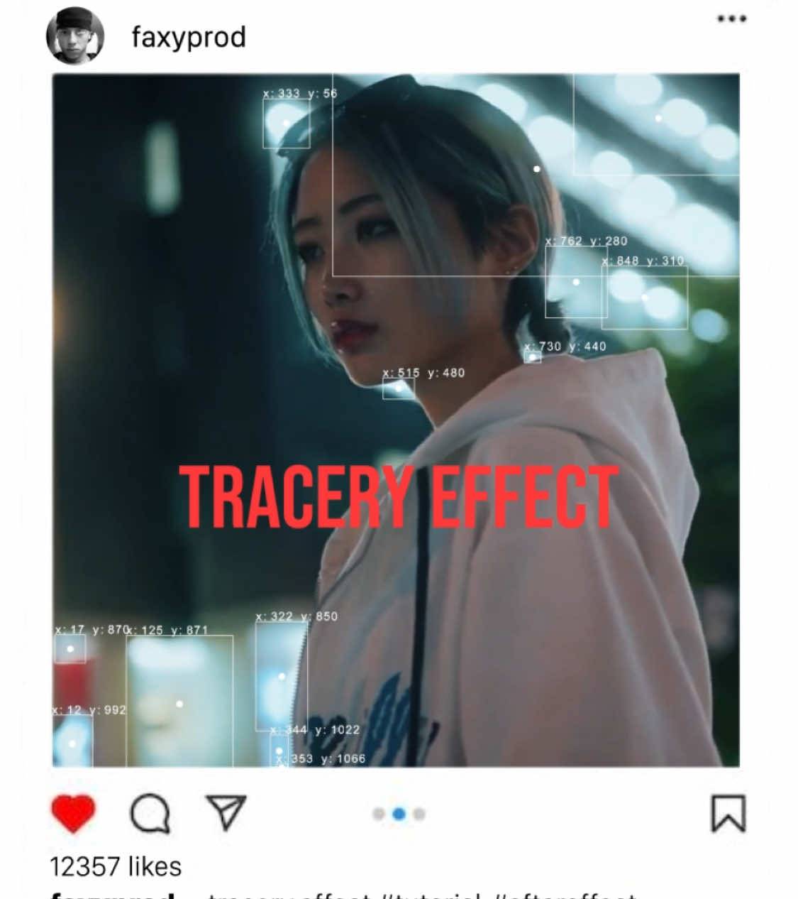 Tracery effect aftereffects commented “faxy” to the file! #tutorial #aftereffect #edit #tuto 