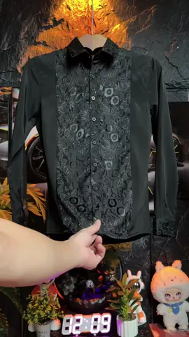 Áo Sơ Mi Nam Dài Tay Phối Gấm Dệt #aosomi #aosominam #thoitrangnam #xuhuong 