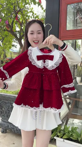 Váy diện tết với noel quá là oke#quanaotreem 