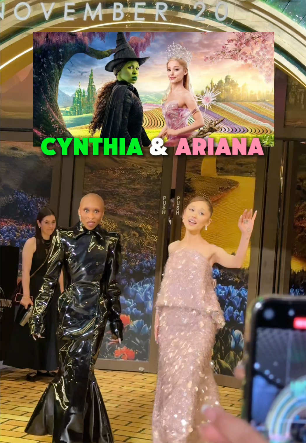 Ariana Grande本人就在我面前🤩！！和演員超近距離接觸  #arianagrande #wicked #universalstudios #魔法壞女巫 #glinda 