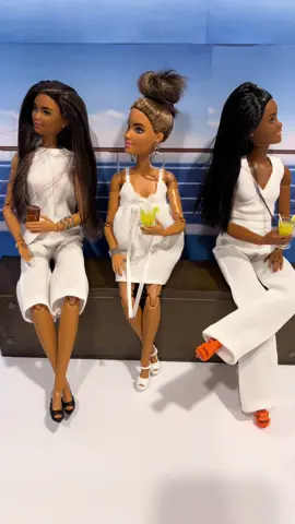 Friends…dressed in their white outfits and enjoying each other’s company at an All White Yacht Party.  It’s a beautiful day to be on the water. Sipping on beverages and mocktails. Good vibes. Positive energy. Laughter fills the atmosphere. Conversations about goals and dreams - no gossiping. Discussing upcoming holiday activities. The Life…living it to the fullest!!  #16scaleyachtdiorama #16scalefashion #barbie #rhemeellcouture16 