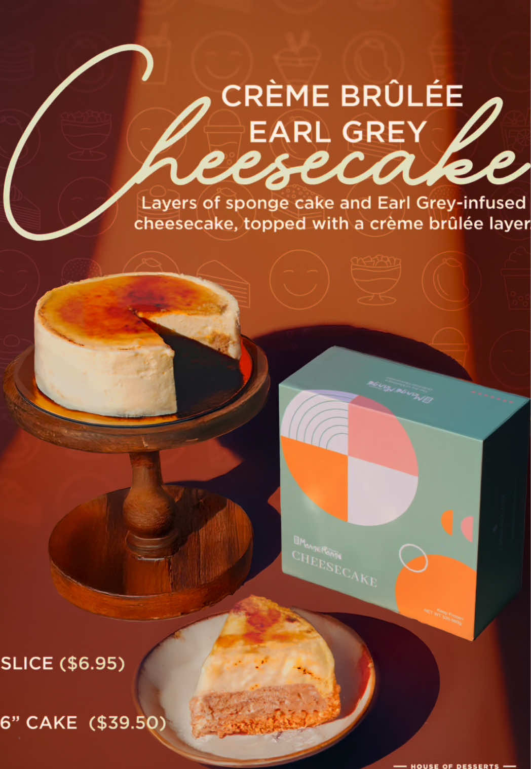 POV: You just discovered your new obsession ✨ Crème Brûlée Earl Grey Cheesecake 🍰☕️ Earl grey cheesecake layers + fluffy sponge + caramelized brûlée top that cracks perfectly 🔥 Drops 11/17 👀 Who’s trying this? 🤭 #cremebrûlée #cheesecake #dessertlover #cakesofinstagram #sweettooth​​​​​​​​​​​​​​​​