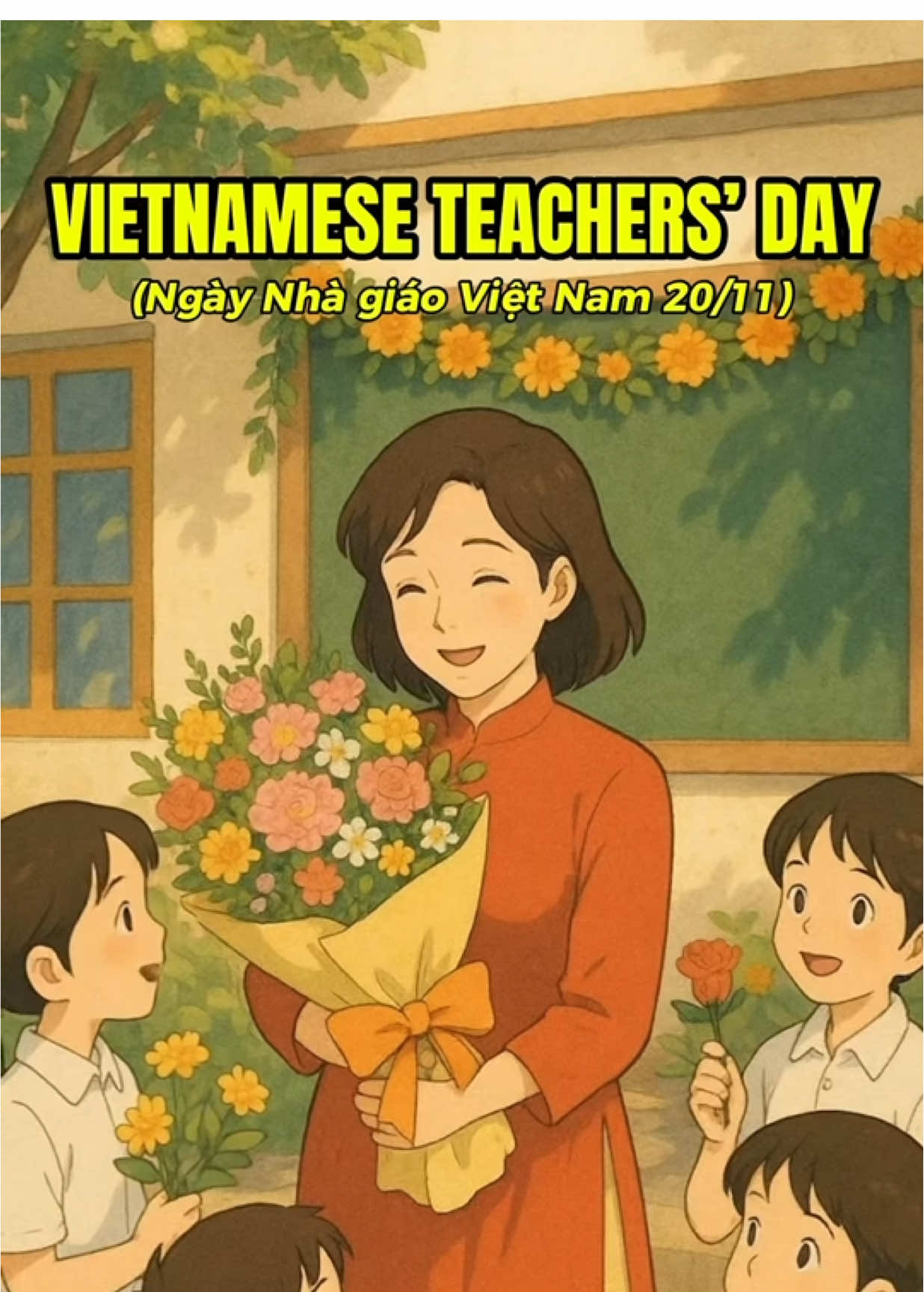 Sắp tới ngày lễ tri ân thầy cô rùi nè 👨‍🏫 #ngaynhagiaovietnam #thaycongaynay #trianthayco #hoctienganh #studyenglish 