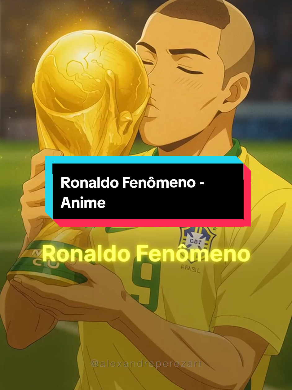 Você também sente falta do maior 9 do Brasil na nossa seleção? Bora ver a carreira do Ronaldo Fenômeno em anime ⚽️ #ronaldo #fenomeno #anime #ronaldofenomeno 