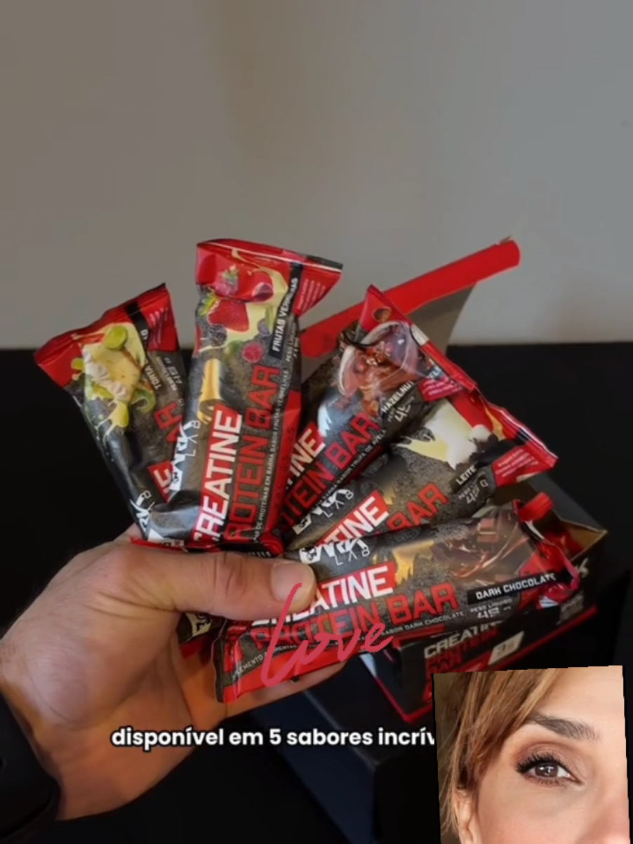 Creatine Protein Bar Display 12 uni - Dark Lab por R$89,90. Compre na Shopee #barradeproteinaecreatina#barradeproteina #suplemento 