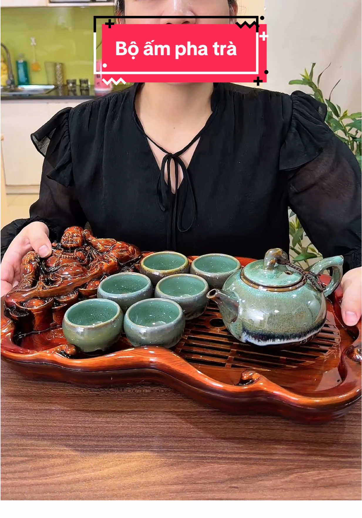 Bộ ấm pha trà gốm sứ Bát Tràng #nhacuaenn #gomsubattrang 