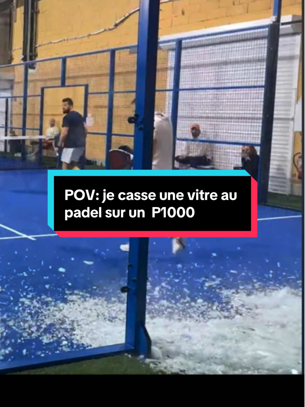 POV: j’ai brisé la vitre au P1000 d’Albi  Encore désolé au club tolosa Albi, vous êtes des tigres  On fini 7eme de ce tournoi avec mon partenaire Matthieu Escale VAMONOS  #padel #vitre #brise #sport #vamonos 