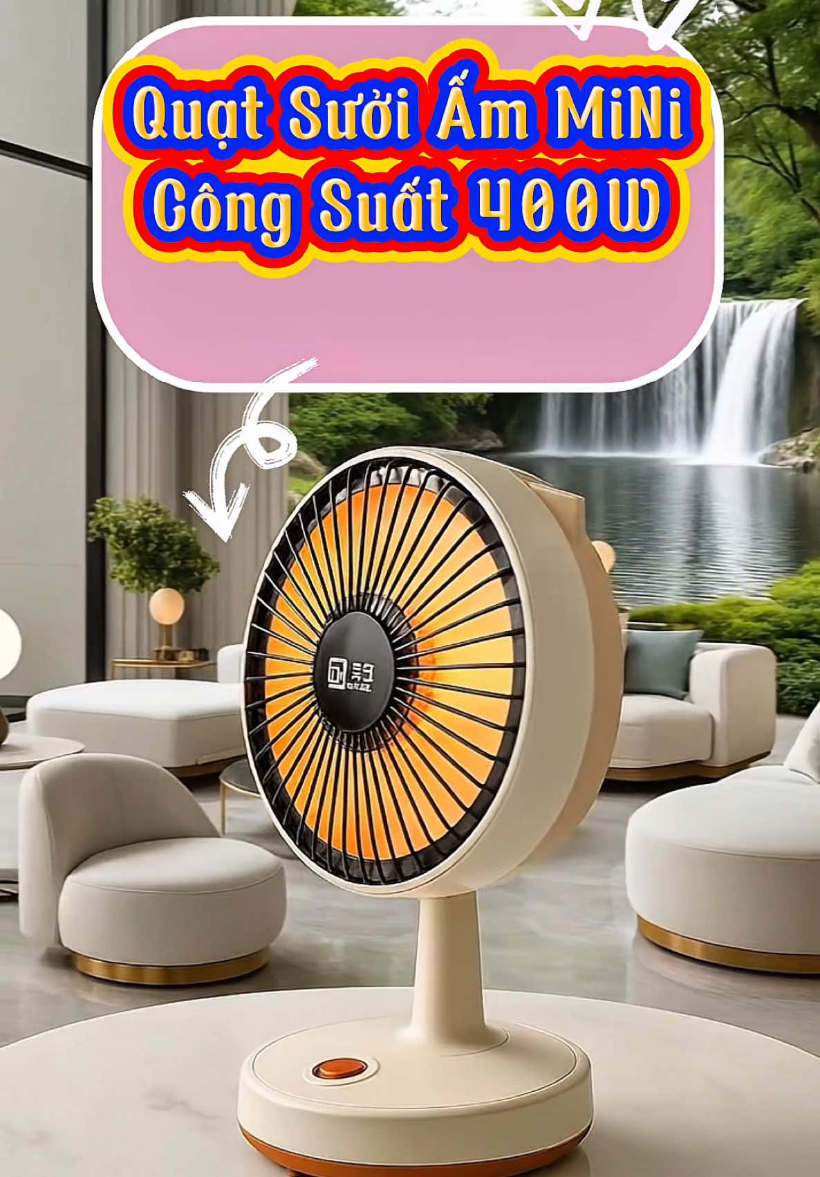 Quạt Sưởi Ấm MiNi. Công Suất 400W#quatsuoiam #xuhuong 