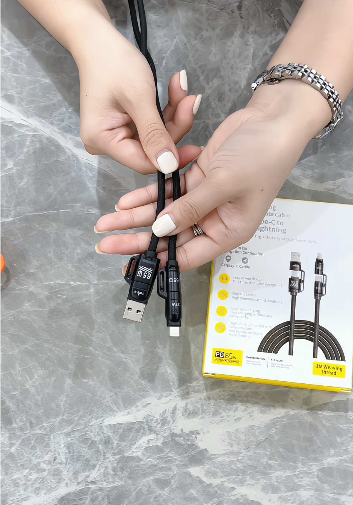 Dây Cáp Sạc Nhanh Doni DC21A 4 Trong 1 #xuhuong #daycapsac 