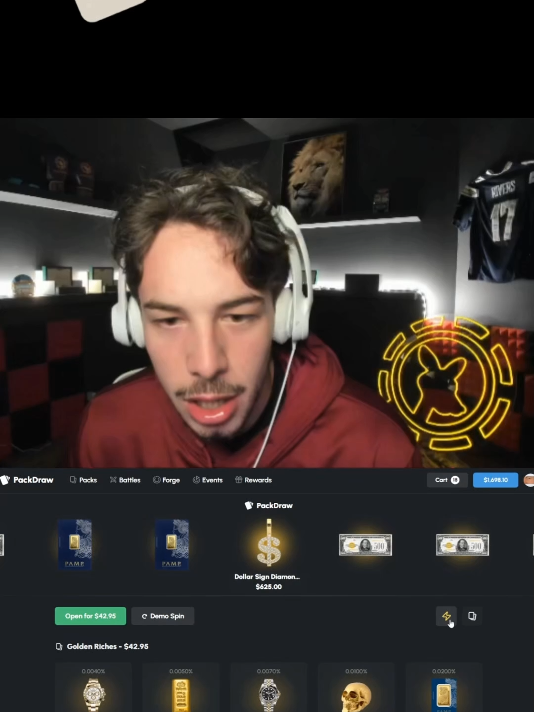 0.007% !!! #PACKDRAW #RYDURZ #KICKSTREAMING