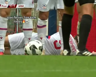 Joao Neves free kick today🔥💀#joaoneves #portugal#freekick#goal#football 