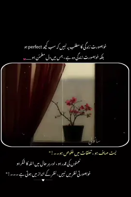 khubsurt zindagi ka matlb yeh nhi K sb kch perfect ho ......!! 🌺✨🌷 . . . #sayings #quotes #fypシ゚ #repostrequest🖤 #sanwlii🖤🤗 