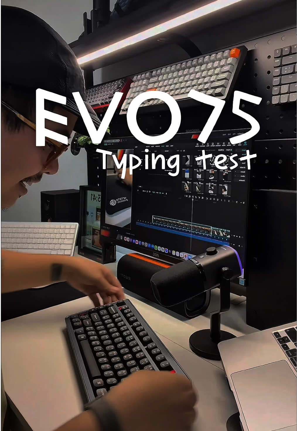 เมื่อไลฟ์อยู่แล้วมีคนขอฟังเสียง  พิมพ์เองยังฟิน !! 55555555 #livehighlights #tiktoklive #evo75 #keypro #keyboard 