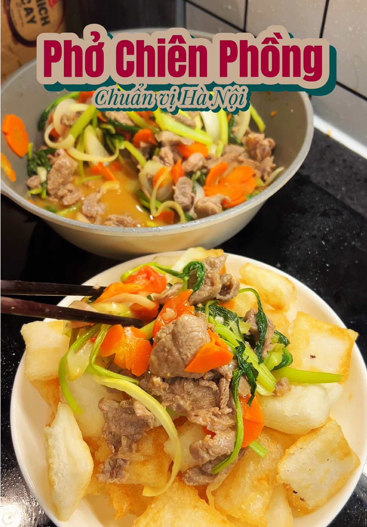 Team mê Phở Hà Nội, đặc biệt là Phở Chiên Phồng giống tui nhất định phải làm thử nhá. Siêu ngon siêu dễ luôn.  #phở #amthuc #nauan #LearnOnTikTok #xuhuong 