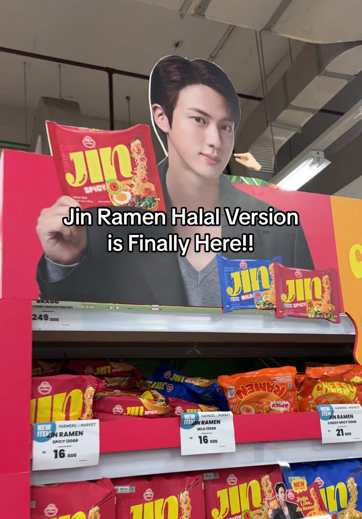 ARMY, don’t walk - RUN! Jin Ramen Halal Version is finally here in Indonesia! #jinbts #btsarmy #kimseokjin #jinramen #bts_official_bighit @OTOKI Shop Indonesia @BTS 