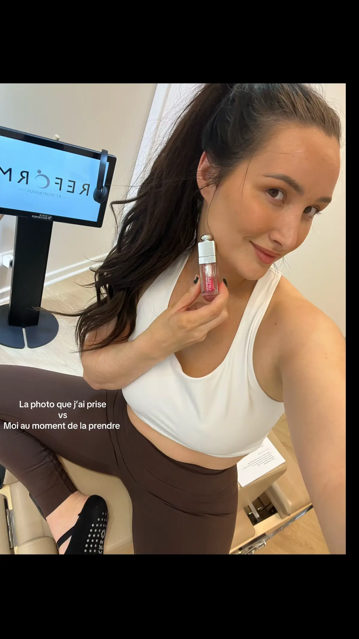 Pitié dites moi que je suis pas la seule à suer comme jamais à CHAQUE cours de reformer?? @reformbysportetvous vous voulez ma peau 🥲 par contre toujours bien coiffée avec mon @ghdfrance 🫶🏼 #pilatestiktok #pilatesprincess #ghdhair  