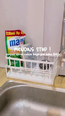pakai rak wastafel gini bikin lebih rapi, bersih dan higienis #rakwastafelcucipiring #raksabuncucipiring 