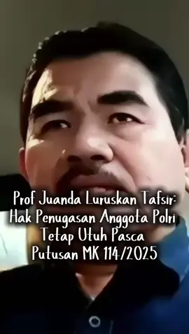 Prof. DR. Juanda, S.H.,M.H (Guru Besar Hukum Tata Negara Esa Unggul Jakarta) : 