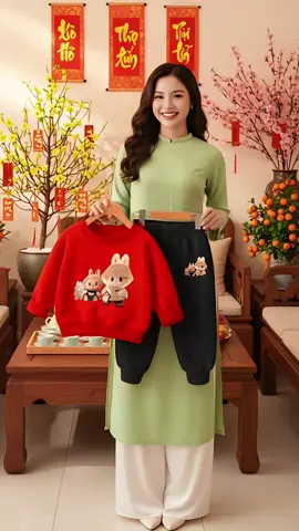 Bộ thu đông này các mom mua dần noel với tết là vừa xinh ạ #xh #bobegai #bobetrai #thoitrangtreem 