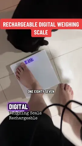 🛁 Timbangan Rechargeable Electronic Scale Up to 180KG Bathroom Scale with Battery Indication, Auto On/Off, Digital LCD, Tempered Glass #WeighingScale #BathroomScale #RechargeableScale #DigitalScale #TemperedGlass 