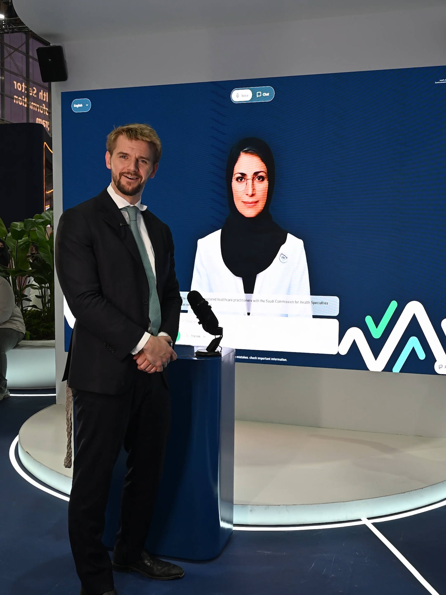 At #GHE25, Basma, the AI assistant from #SCFHS, provided an engaging and interactive experience, offering visitors accurate real-time insights while showcasing the future of smart assistance.