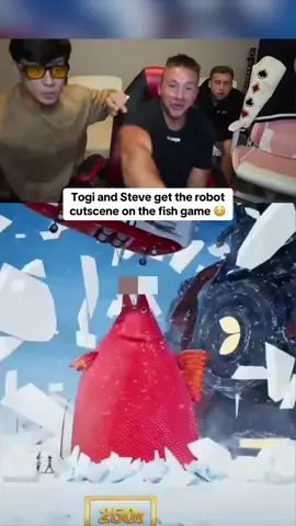 Togi and Steve get the robot cutscene on the fish game 😳 #kickstreaming #togi 