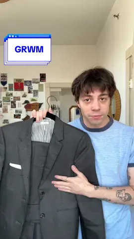 GRWM for work #grwm #outfit #OOTD #thombrowne #nyc 