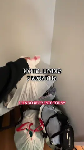 uber eats/ hotel living 🙏 #hotelliving #hotel #uber #singlemom #relateable 