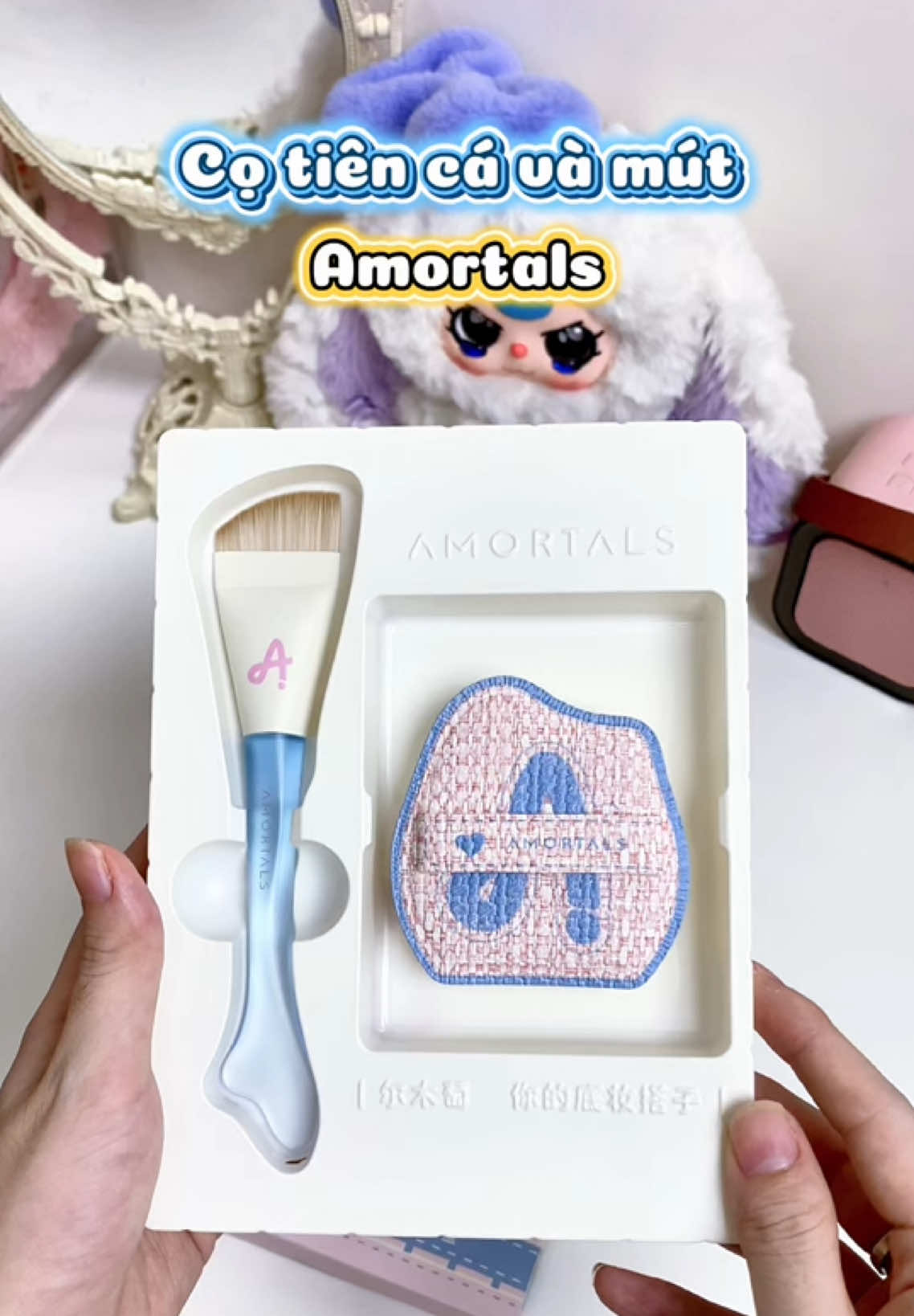 Cọ tiên cá và bông mút tán nền Amortals #bongmuttannen #bongmuttrangdiem #bongmutamortals #amortals #makeup 