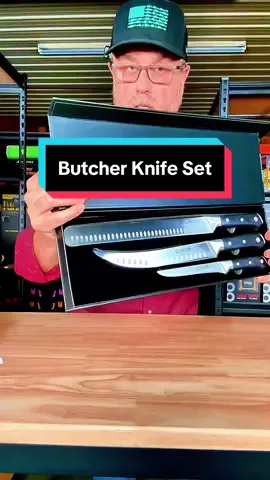 Butcher Knife Set 3-Piece #knifeset #butcherknife #kitchenknives #tiktokshopblackfriday #tiktokshopcreatorpicks @Cutluxe 