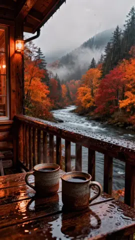 Rainy weather and coffee enjoyment🌧️🍂😌☕ #autumn #cozycorner #rainydays #cozy #vibes 
