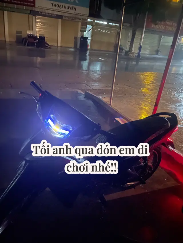 Tối anh qua đón em đi chơi nhé!#buon #tamtrang #buontamtrang #anhnhoem 