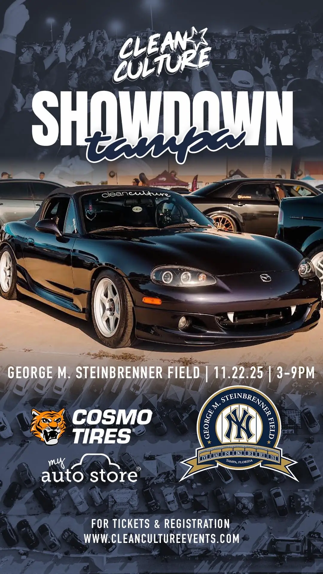 See you guys 11/22 at @Clean Culture Tampa! Come out and show your support for you car scene and the real car community!  . . Follow my babe @Majestic_UA7 for more car content 💜🤍🖤 Underglow @LOWGLOW  Car Club @Nightshift.cc & @Stick Shift Ladies  . . #cleanculture #carscene #carcommunity #carsoftiktok #tiktok 